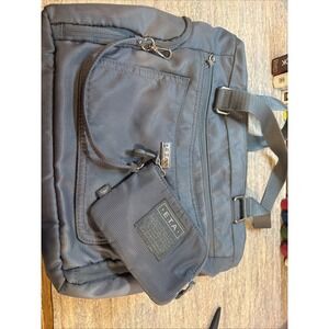 E.T.A. Casual Everyday Travel Shoulder Bag Gray with Wristlet 15 x 10 x 3.5